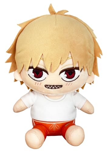Great Eastern Entertainment Chainsaw Man - Denji Casual Outfit #1 Sitting Pose Plush 7" H