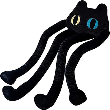vitegaw Long Cat Plush Pillow, 39" Cute Black Cat Stuffed Animals Kawaii Soft Plushies,Big Plush Toys Gift for Girlfriend