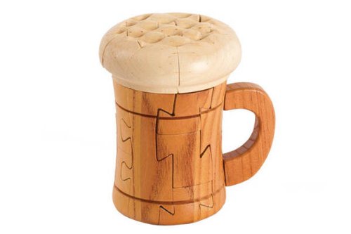 CHH Beer Mug Wood 3D Brain Teasers Puzzle