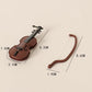 Tiosen Miniature Violin Collectible with Stand, Bow and Case, Dollhouse Musical Instrument Decoration