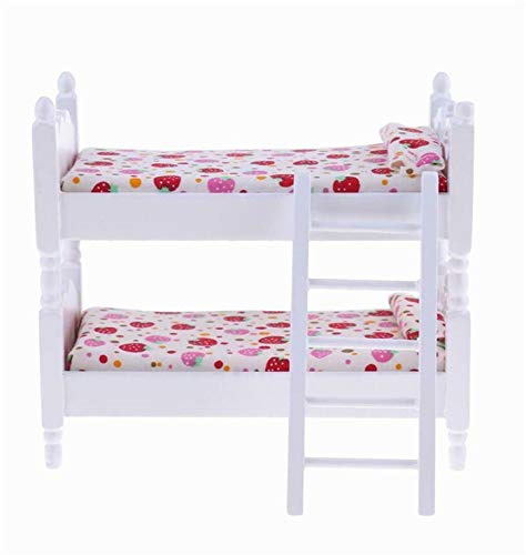 EatingBiting 1:12 Handmade mini Miniature Double Bedroom Furniture Bunk Bed Ladder Bunk Beds Room Furniture Accessories