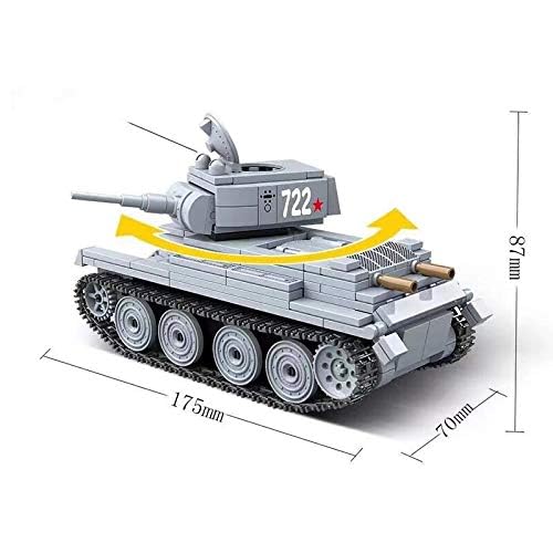 General Jim's Military Themed WW2 Building Blocks Tank Sets for World War 2 Brick Building Enthusiats (BT-7 Tank)