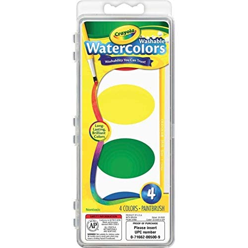Binney & Smith Crayola(R) So Big(TM) Washable Watercolor Set, Set Of 4 Colors