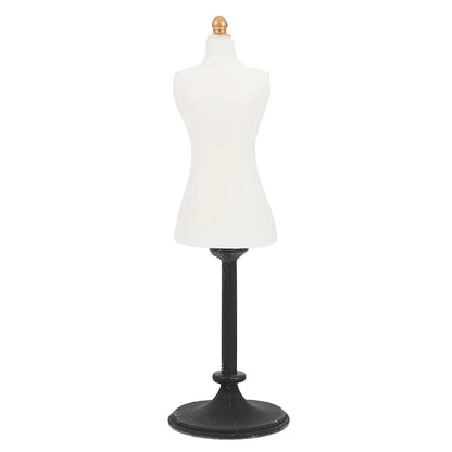White 1/24 Miniature Dress Form Mannequin Dollhouse Decoration Accessories, DIY Doll House Kit