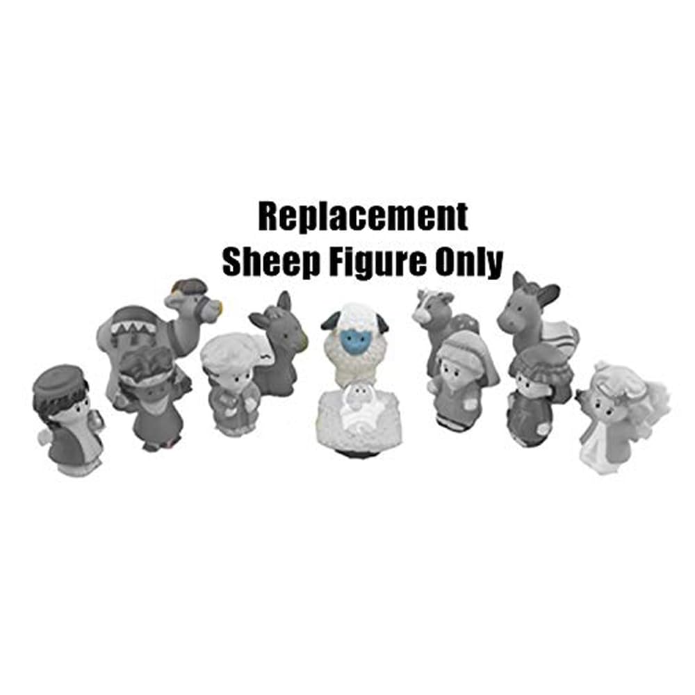 Fisher-Price Replacement Part Little People Christmas or Farm Playset J2404 - Replacement White Sheep Figure