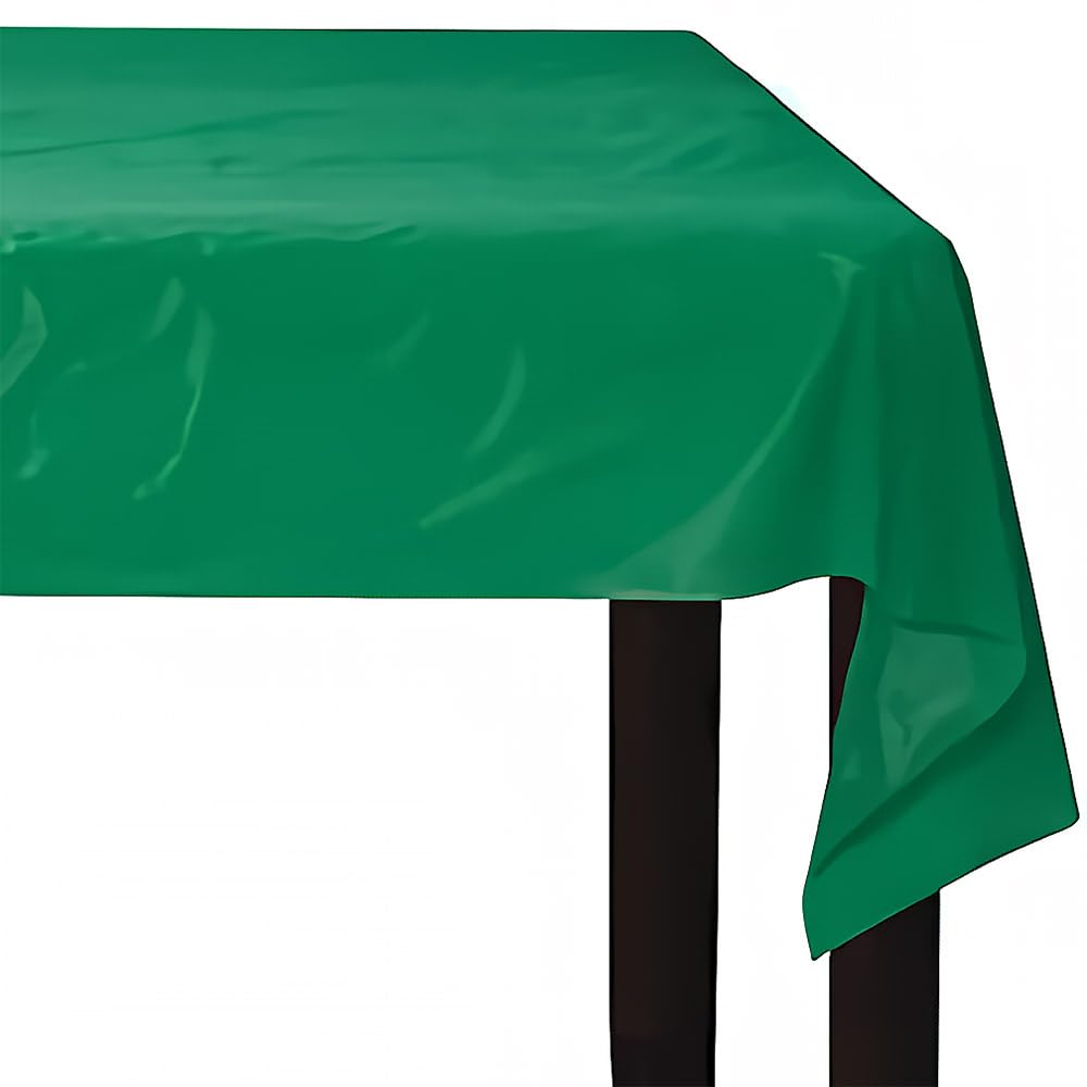 Amscan Festive Green Plastic Table Roll - 40" x 250' (1 Pc.) - Vibrant & Event Essential, Perfect for Parties, Weddings, & Special Occasions