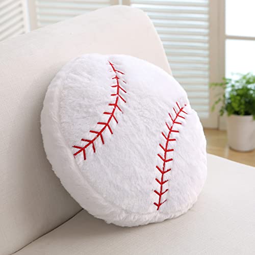 14inch Football Sports Pillow Plush Stuffed Sports Balls Soccer Toy Fluffy Baseball Throw Pillow Cushion Sofa Room Decoration Soft Sports Toy Gift