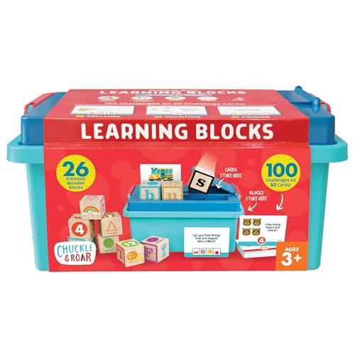 Chuckle & Roar - Learning Blocks: Alphabet Blocks & Learning Flashcards - Educational Learning Activity for preschoolers - Fun and Engaging