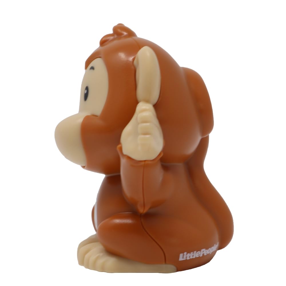 Fisher-Price Replacement Part for Collectible Little People Alphabet Fun Zoo Safari Farm Playset JGR92 - Replacement Letter M Brown and Tan Monkey