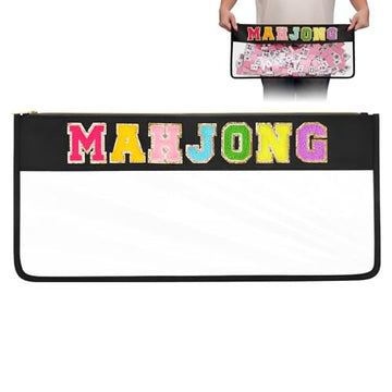 eurovicky Clear American Mahjong Tile Bag, Elegant Black