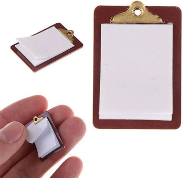 2Pcs 1/12 Miniature Clipboard Dollhouse Decoration Accessories Dollhouse Décor, Accessories