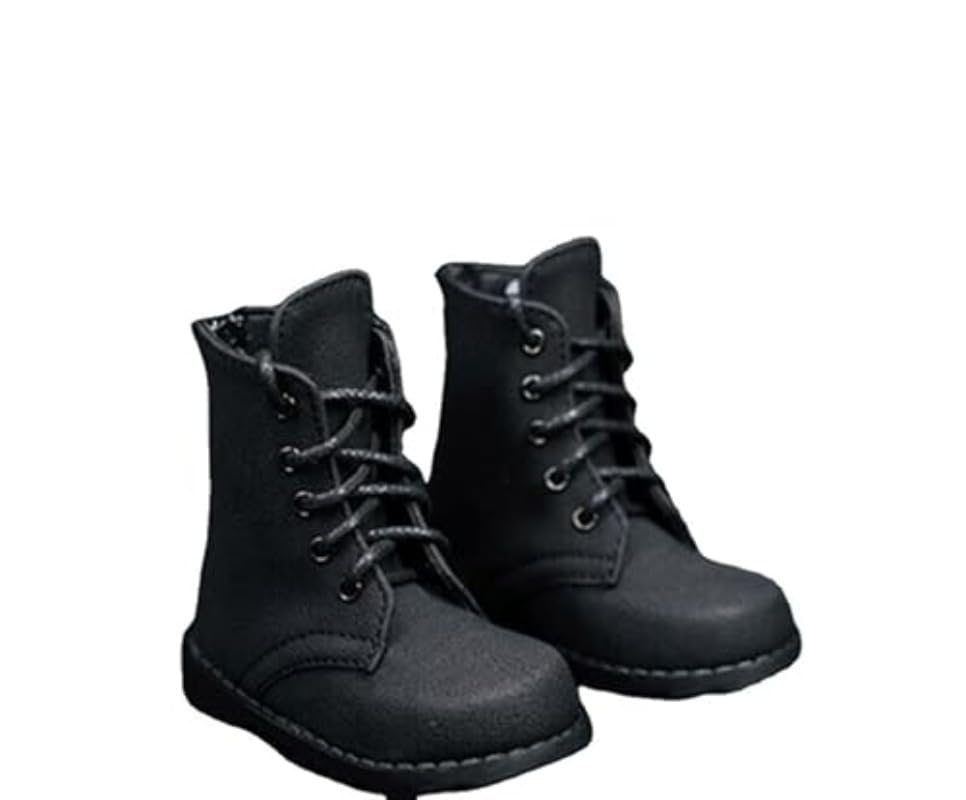 BOSWON 1/3 SD/BJD Shoes Black Lace-up Short Boots Model for Female Dolls