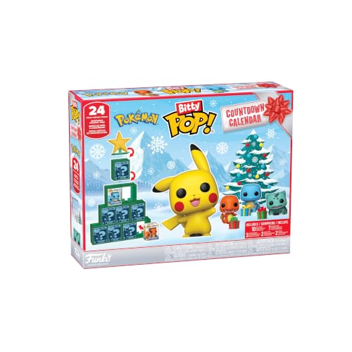 Funko Pop! Bitty Countdown Calendar: Pokemon - 24 Days of Surprises - Collectible Vinyl Mini Figures - Mystery Box - Gift Idea - Holiday Present for