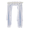 Melody Jane Dollhouse Victorian Demi Curtains on Rail White 1:12 Scale Window Accessory