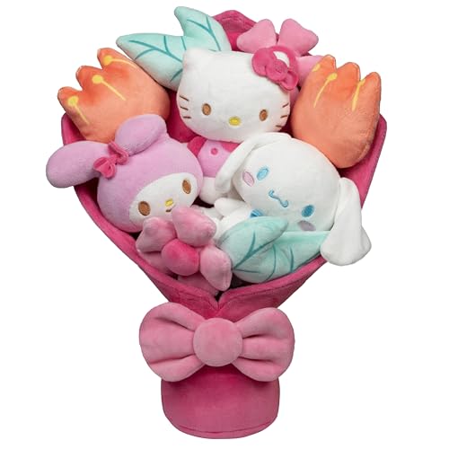Jazwares Hello Kitty and Friends - 12-inch Plush Special Occasion Bouquet - 9 Plush - Officially Licensed Hello Kitty and Friends Product Ages 6+