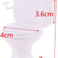 White Toilet Dollhouse Miniature Furniture Vintage Bathroom Model Toilet Pretend Dollhouse Accessories