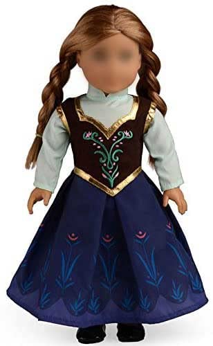 Sweet Dolly Doll Clothes Princess Dress Queen Costumes for 18 Inch Doll