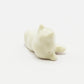 SSJSHOP Kitten Cat Tiny Dollhouse Figurines Hand Painted Ceramic Animals Collectible Gift Home Garden Decor (White)