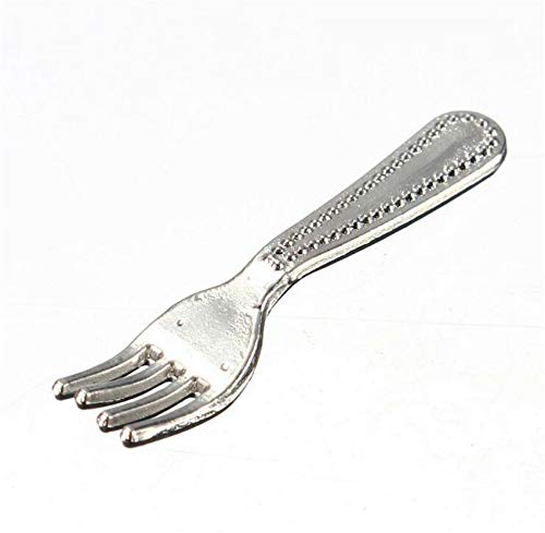 EatingBiting 12Pcs Set 1:12 Dollhouse Miniature Dollhouse Kitchen Silverware Forks Spoons 1/12 Scale Miniature Doll Tableware Decoration , Exquisite