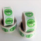 0.5" I Got My COVID-19 Vaccine, Stickers (Green, 100 Per Roll, 3 Inch Core)
