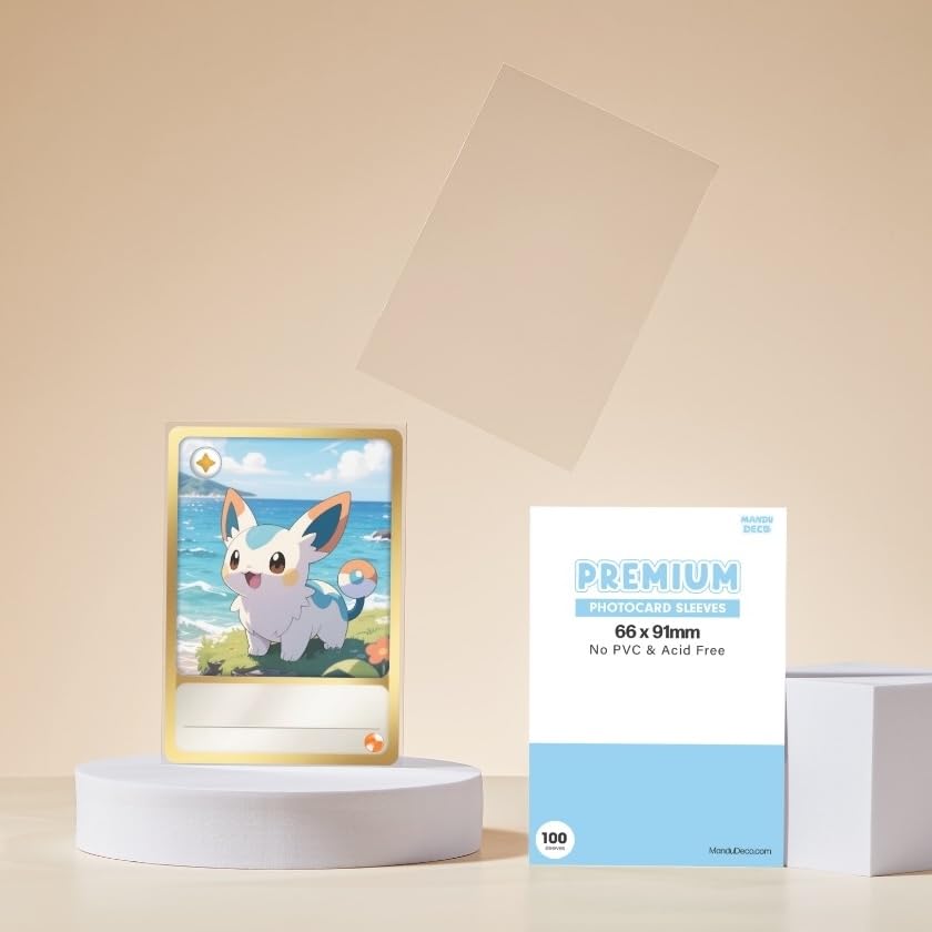 Mandu Deco Premium Clear Transparent Photocard Sleeves for Monsta X, Pokemon, MTG Magic The Gathering, Penny Sleeves, Trading Card Shield Cover