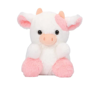 GracesDawn Cow Plush Toy, Plush Pillow Cow Toy, Palm Cows Plush Stuffed Animal Toy, Cartoon Cute Pink Cow Plush Toy, 7.8 inches high
