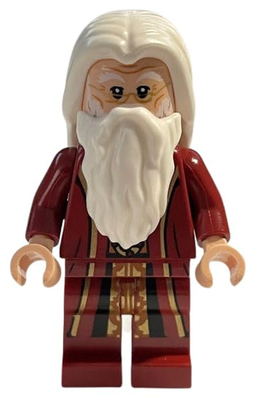 LEGO Harry Potter: Ablus Dumbledore Minifigure in Red Robes with Wand