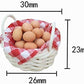 EatingBiting 1:12 Scale 1/12 mini Furniture minihouse Miniature Egg Basket with Red Plaid Cloth and 12 Resin Eggs DIY Scene Home Furniture Craft