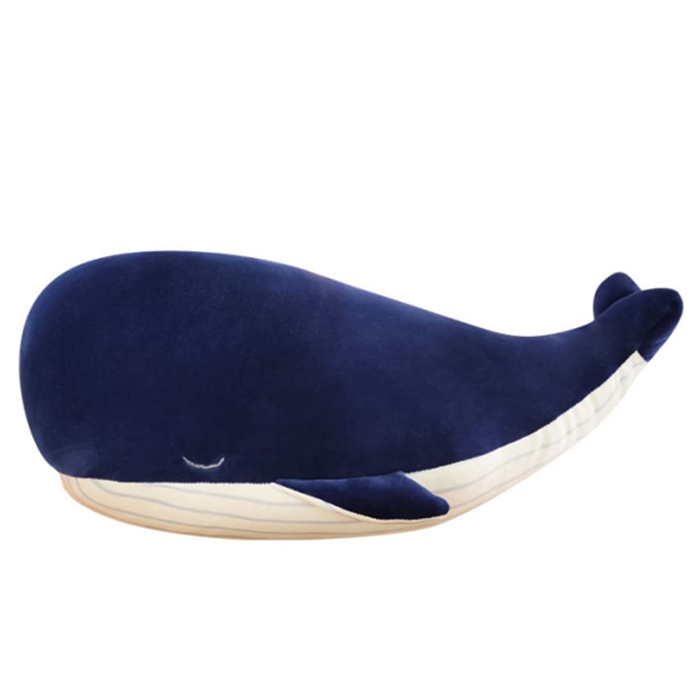 JPORSHU 10inches Soft Simulation Big Blue Whale,Marine Life Dolphin Doll Plush Toy?Back Cushion Children Birthday Gift