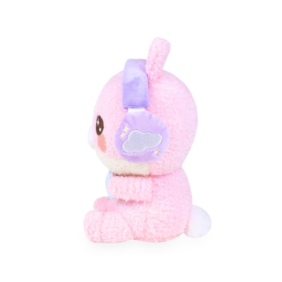 Kawaii Plush Pink Rabbit - Lil Series Momo the Gamer Girl Bunny by PlushGoals | Soft Stuffed Animal Relaxing with Cute Gaming Accessories | Cozy Gift