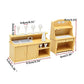 Acxico 2Pcs Plastic Kitchen Cabinet Miniature Furniture Room Item Set Mini Accessory