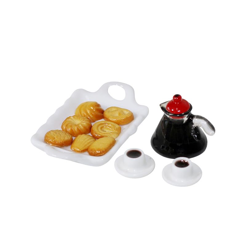1:12 Scale Miniature Metal Coffee Pot, Mini Kitchen Accessory for Fairy Gardens, DIY Crafts, Model Kits and Tiny Tea Sets