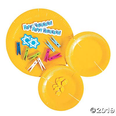 Paper Plate Menorah Craft Kit - Makes 6 - Hanukkah Crafts for Kids and Fun Home Activities