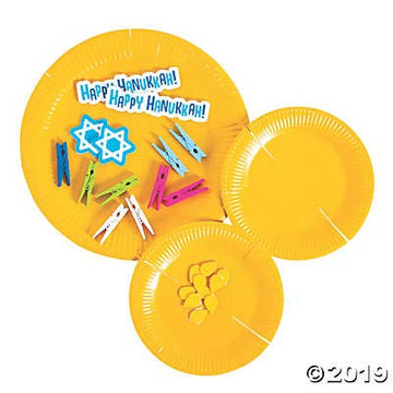 Paper Plate Menorah Craft Kit - Makes 6 - Hanukkah Crafts for Kids and Fun Home Activities