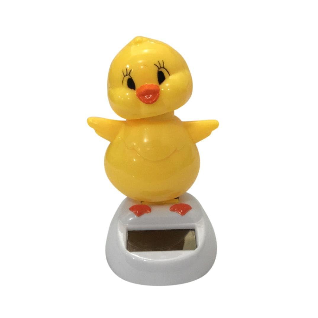 Solar Powered Dancing Chick, Solar Bobblehead Chicken, Solar-Powered Car Charm, Cartoon Bobble Head Chick Ornaments Figures for Car Dashboard