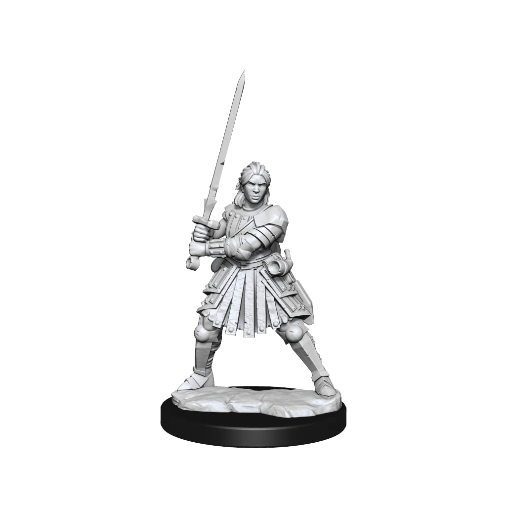 WizKids D&D Frameworks: Human Fighter Female - Unpainted and Unassembled
