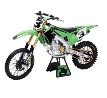 New Ray Toys 1:6 Scale Offroad Racer Replica Kawasaki Factory Eli Tomac with #1 MX Championship Sticker Plates 49663