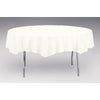 Creative Converting Octy-Round Plastic Table Cover, 82-Inch, White
