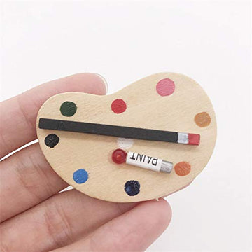 SXFSE Dollhouse Decoration Accessories, 1:12 Dollhouse Miniature Scene Model Articles Paint Palette Tool Pretend Play Toy