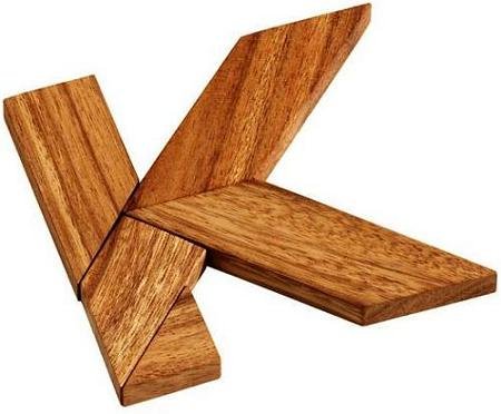 K Puzzle Wooden Brain Teaser