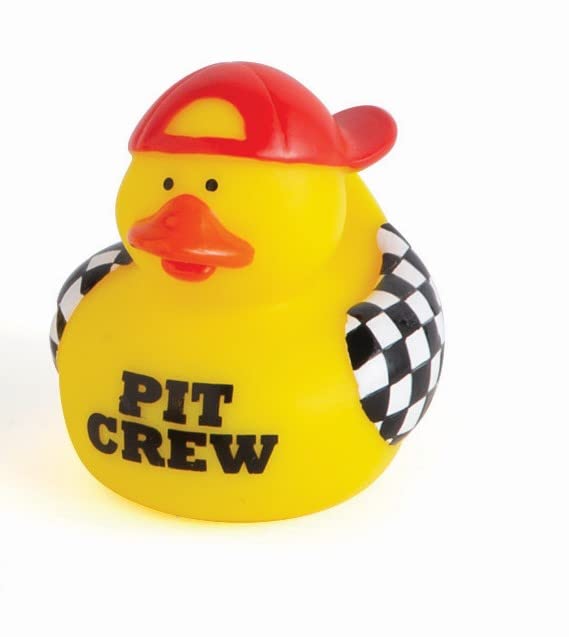Fun Express Race Car Driver Rubber Duckies - Fun Toys and Party Favors for Kids - Birthdays Weddings and Special Events - Perfect for Celebrations