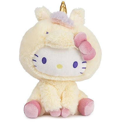 GUND Sanrio Hello Kitty 6" Plush Toy with Yellow Unicorn Outfit; Ages 1+
