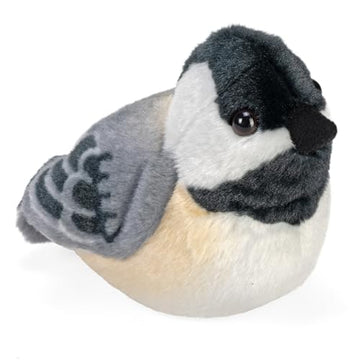 Wild Republic Audubon Birds Black-Capped Chickadee Plush with Authentic Bird Sound, Stuffed Animal, Bird Toys for Kids & Birders