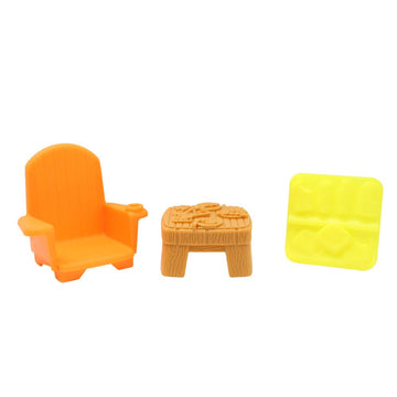 Replacement Parts for Collectible Fisher-Price Little People Barbie Dreamcamper Family Camping Playset HWB31 - Replacement Chair, Table and Tray