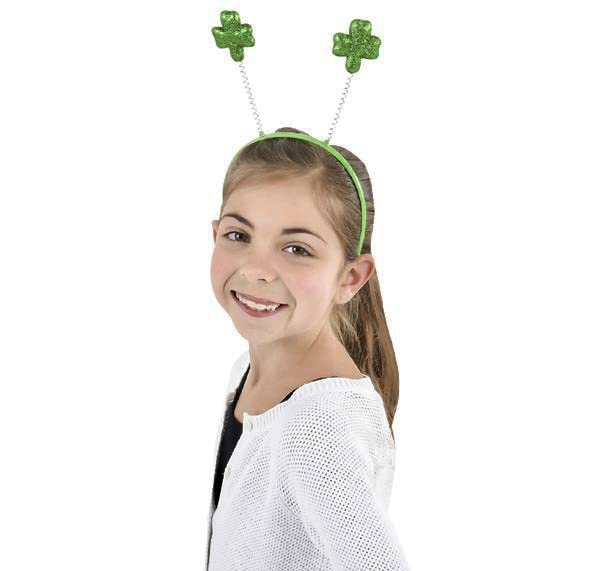 GiftExpress 12-Pack St Patrick's Day Shamrock Headband, Shamrock Head Boppers, St Patrick's Hair Accessories Party Supplies