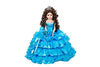 Kinnex Collections by Amanda 18" Porcelain Quince Anos Quinceanera Umbrella Last Doll Muneca Centerpiece ~ KK18729 (Turquoise)