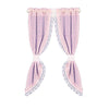 Melody Jane Dollhouse Pink Demi Curtains on Rail Miniature 1:12 Scale Window Accessory