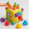 Seozio Montessori Activity Cube Toys for Baby, 6-in-1 Shape Sorting Toy, Fine Motor Learning Game for Toddlers 1-3