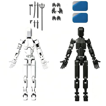 T13 Toy Titan 13 Action Figure Set with Metal Chassis?Assembled?, Robot Action Figure Robo 13 Action Fidget Toys Dummy Figure Articulated, Lucky 13