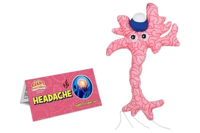 GIANT MICROBES Migraine Plush, Headache Gifts, Migraine Gifts, Neuroscience Gift, Neurology, Chronic Pain Essentials, Neuron Model Anatomy, Brain
